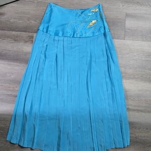 Vintage 80s "Deborah" 100% Silk Maxi Skirt size 6